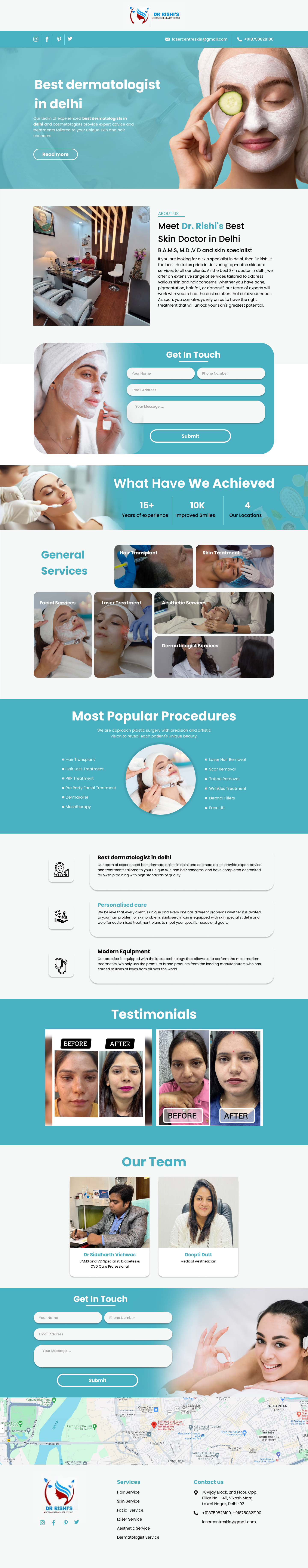 skin care Website-portfolio